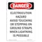 Signmission OSHA Danger Sign, 7" Height, Portrait Electrocution Hazard Avoid Touching, Portrait OS-DS-D-57-V-1838 - alternate 1